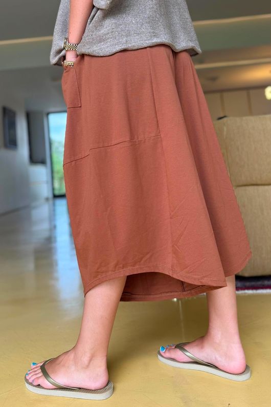 Oscar Pleat Culotte Hazelnut